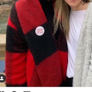 Plaid Red & Black BB Dakota Cape Jacket